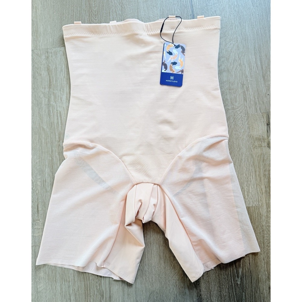 HoneyLove SuperPower Short Women's XL Pink Rose Tan Shapewear All Over Sculpt
